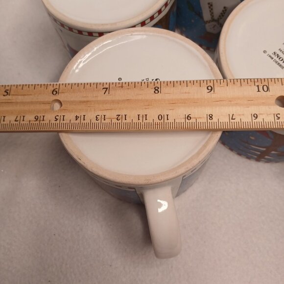 4 Cups and Saucer Sets Sakura Debbie Mumm Vintage 1997 Stoneware Christmas - Picture 8 of 16